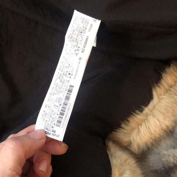 Faux Fur cuffed bomber.  Size M - Picture 8 of 9